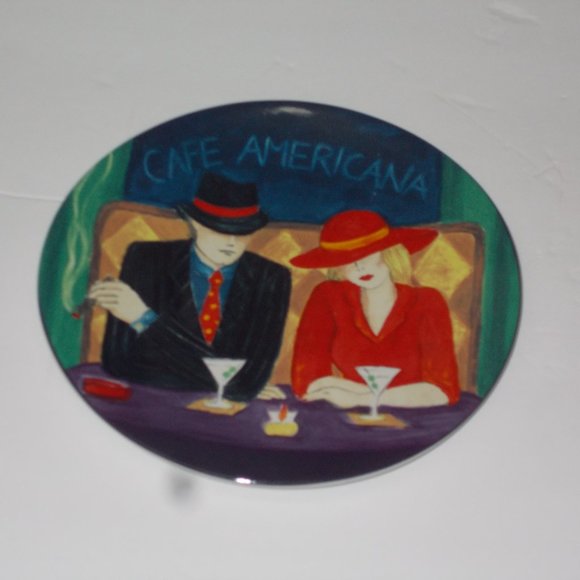 Vintage Unique Character Collectable Sango "Cafe Americana" Plate, c98 #4911 - Picture 3 of 5
